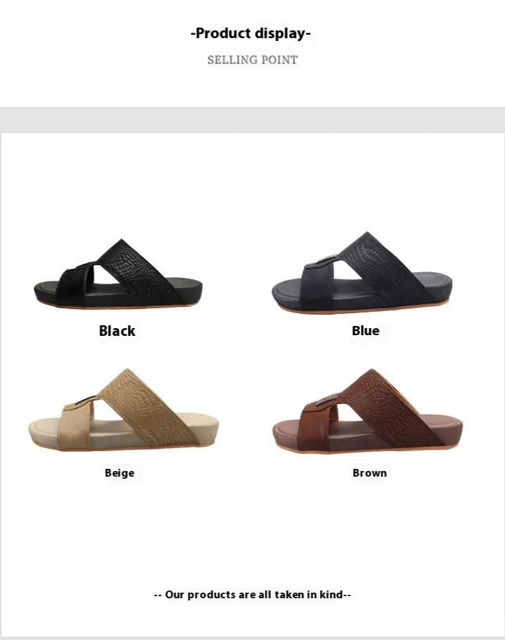 Herren Indoor-Outdoor Arabische Sandalen – Sommer, Strand & Zuhause