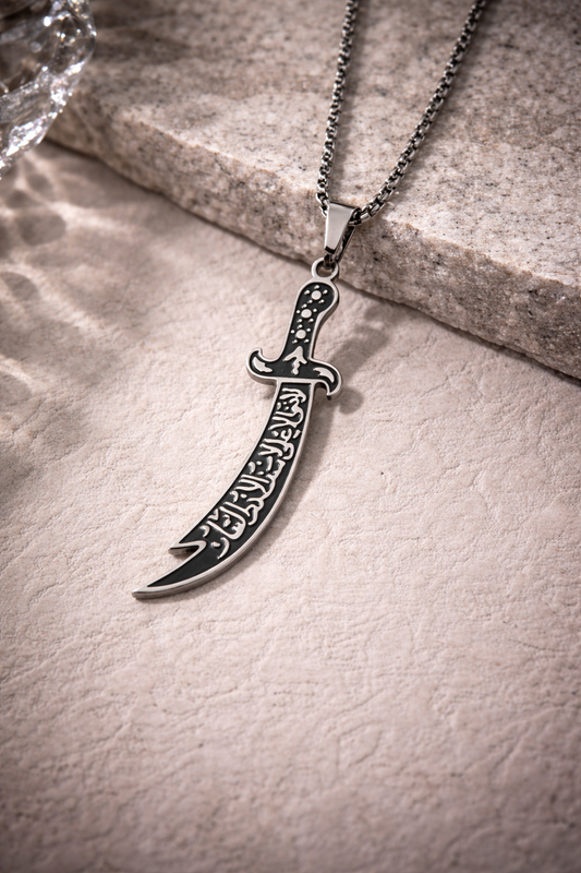 Halalhaus – Zulfiqar Schwert Halskette – Khalif Edition