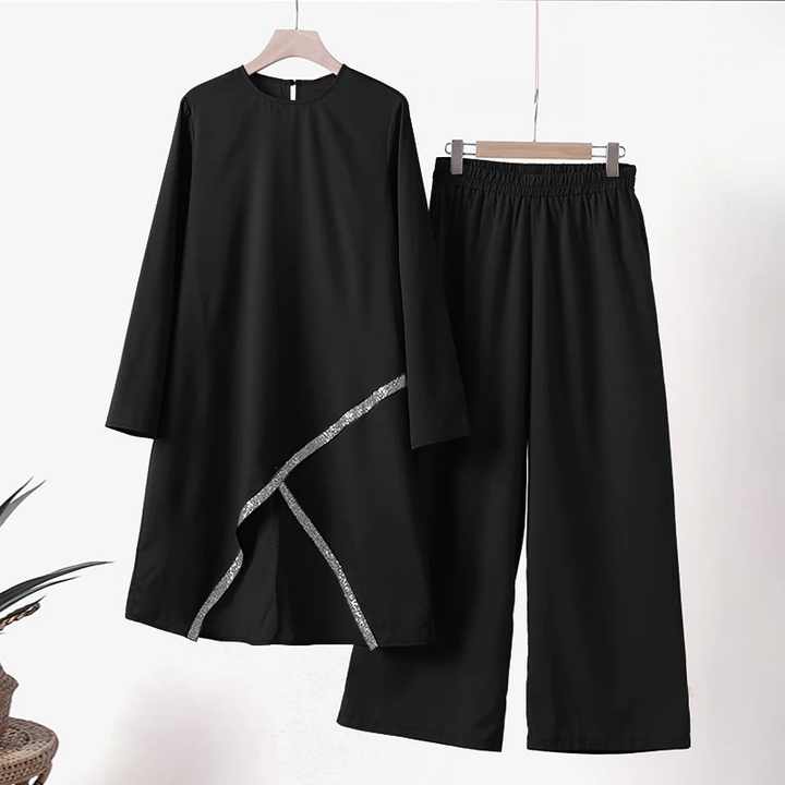 HalalHaus Nura – Eleganter Zweiteiler mit Pailletten für muslimische Damen