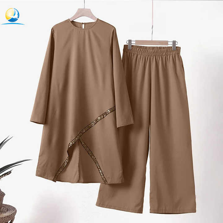 HalalHaus Nura – Eleganter Zweiteiler mit Pailletten für muslimische Damen