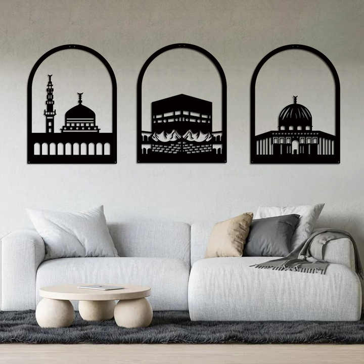 HalalHaus Wandbild-Set – Islamische Kunst im 3er-Pack