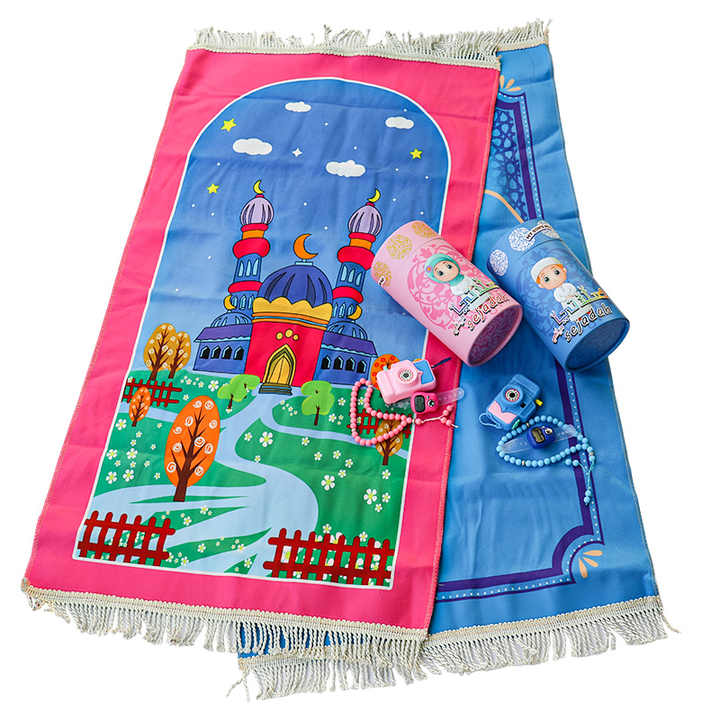 Halalhaus Kinder Gebetsteppich-Set – mit Tasbih, Digitalzähler & „Kamera“