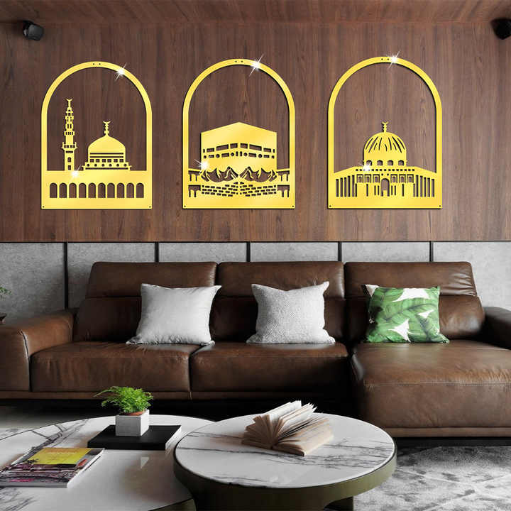 HalalHaus Wandbild-Set – Islamische Kunst im 3er-Pack