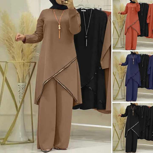 HalalHaus Nura – Eleganter Zweiteiler mit Pailletten für muslimische Damen
