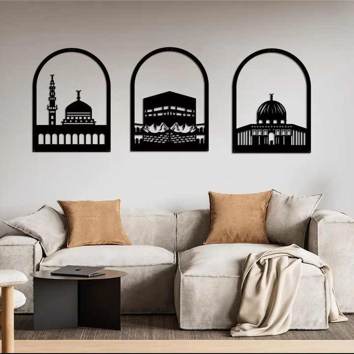 HalalHaus Wandbild-Set – Islamische Kunst im 3er-Pack