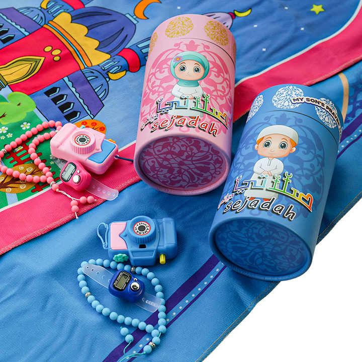 Halalhaus Kinder Gebetsteppich-Set – mit Tasbih, Digitalzähler & „Kamera“