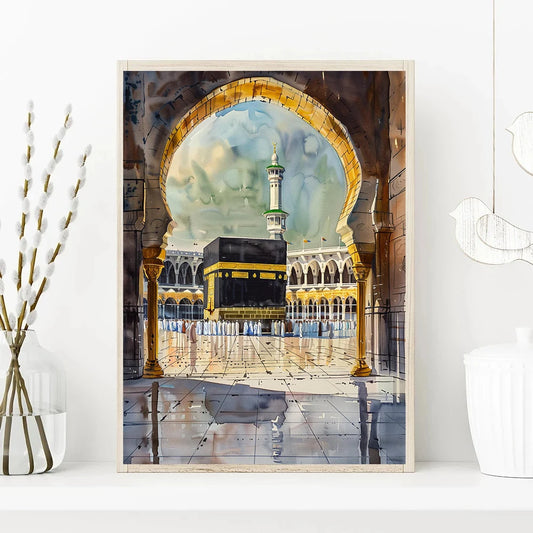 HalalHaus Kaaba Wandbild – Spirituelle Kunst für dein Zuhause